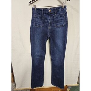 J.Crew Wide-leg Patch-pocket Full-length Jean 30Tx33 Medium Wash Women's